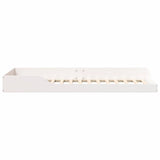 Bed Frame White 90 x 220 cm Solid Pine Wood 873413