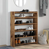 Shoe Rack Old Wood 80x25x100 cm Engineered Wood 859903