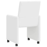 Dining Chairs with Wheels 2 pcs White 57 x 66 x 94 cm 42017824