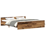 Bed Frame without Mattress Old Wood 160x200cm Engineered Wood 3328754