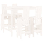 5 Piece Garden Bar Set White Solid Wood Pine 3157776