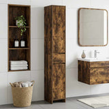 Bathroom Cabinet Smoked Oak 30 x 33 x 190 cm Engineered Wood 890756