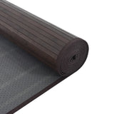 Rug Rectangular Dark Brown100x400 cm Bamboo 376959