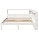 Bookcase Bed without Mattress White 140x200 cm Solid Wood Pine 3324383