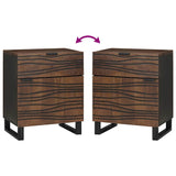 Bedside Cabinet Walnut 50 x 33 x 60 cm Solid Acacia wood 4018016