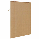 Roller Blind Brown 140 x 220 cm Bamboo 42006859
