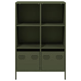 Highboard Olive Green 68x39x103.5 cm Steel 851386