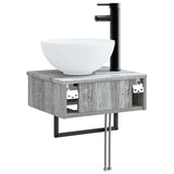 Wall-Mounted Wash Basin Grey Sonoma 40 x 35 x 39 cm 890174