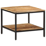 ZNTS Coffee Table 55x55x45 cm Solid Rough Wood Mango 374068