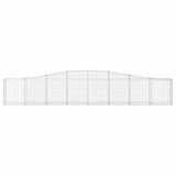 Arched Gabion Baskets 5 pcs 400x30x60/80 cm Galvanised Iron 3145803