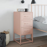 Bedside Cabinet Pink 36x39x78 cm Steel 846580