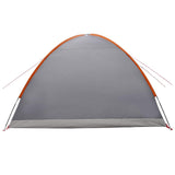 Cabin Tent Grey and Orange 6-Person Polyester and Steel 42028585