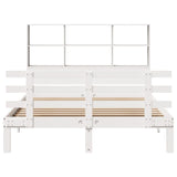 Bookcase Bed without Mattress White 120x200cm Solid Wood Pine 3322756
