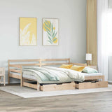 Daybed with Trundle and Drawers without Mattress 80x200 cm 3302173