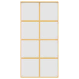 Sliding Door Gold 102.5x205 cm Frosted ESG Glass and Aluminium 155189