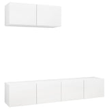 TV Cabinets 3 pcs White Engineered Wood 3078701