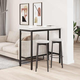 Table White 100 x 50 x 91 cm Engineered Wood and Steel 873781