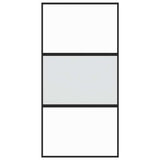 Sliding Door Black 102.5x205 cm Tempered Glass and Aluminium 155203