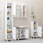 Bathroom Mirror Cabinet White 80x20.5x64 cm Engineered Wood 802606