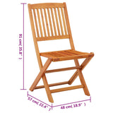 Garden Chair Set of 2 Natural wood Solid eucalyptus wood Standard 312451