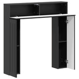 Fireplace Surround Black 102 x 18 x 100.5 cm Engineered Wood 8006607