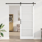 Sliding Door White and Black 93 x 232 cm 3332404