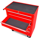 Workshop Tool Trolley 5 Drawers Red 141954