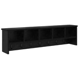 Wall-Mounted Coat Rack with Shelf Black Oak 100 x 16 x 26 cm 874324