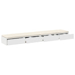 ZNTS Bed Drawers White 200x36,5x16,5 cm Engineered Wood 866915