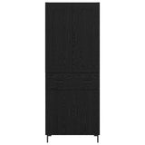 Highboard with Drawer 2 pcs Black Oak Engineered Wood 3416200