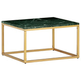 Coffee Table Green 60x60x35 cm Real Stone with Marble Texture 286440