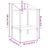 Plant Stand Anthracite 56.5x54.5x100 cm Galvanised Steel 364534