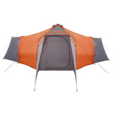 Tipi Tent with Roof Grey and Orange 492 x 492 x 275 cm Taffeta 42000989