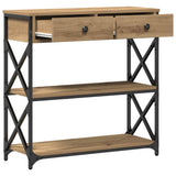 Console Table with Drawer Artisan oak 75 x 28 x 75 cm 863536