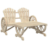 Garden Lounge Set Natural Wood Solid Fir Wood Medium Durable 365097