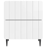 Bedside Cabinet High Gloss White 43 x 34.5 x 49.5 cm 894303