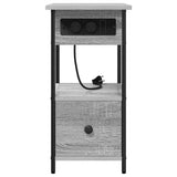 Bedside Cabinet Grey Sonoma 60 x 30 x 61 cm Engineered Wood 859598