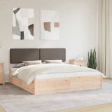 Bed Frame with Upholstered Headboard Taupe 180 x 200 cm 3398147
