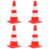 Reflective Traffic Cones 4 pcs Red and White 50 cm 150945