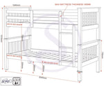 ZNTS Neptune 3' Bunk Bed 200-205-008