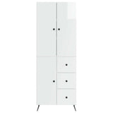Cabinet Set 2 pcs High Gloss White Engineered Wood 3416902