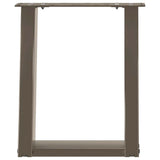 Coffee Table Legs U-Shaped 2 pcs Natural Steel 38x cm Steel 4012763
