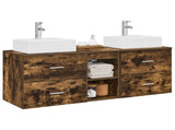 Bathroom Cabinet Set 3 pcs Smoked Oak 49.5 x 41 x 62.5 cm 3405839