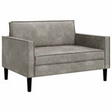 XXL Armchair Light Grey Faux Suede Leather 42043539