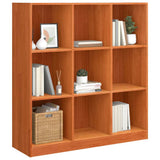 Book Cabinet Wax Brown 104 x 33 x 110 cm Solid Pine Wood 869874