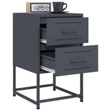 ZNTS Bedside Cabinets 2 pcs Anthracite 36x39x60.5 cm Steel 846463