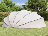 Pool Dome Folding Manual Grey and Orange 500 x 500 x 236 cm 42001123