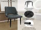 Dining Chairs with Cut-Outrest, Modern Kitchen Chair, Scandinavian Faux Leather Chair with High 68321419