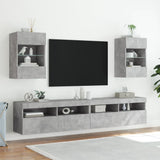 TV Wall Cabinet with LED Lights Concrete Grey 40x30x60.5 cm 837084