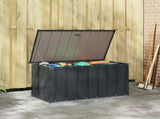 Garden Storage Box Black 101 x 56.5 x 50 cm Steel 42011277